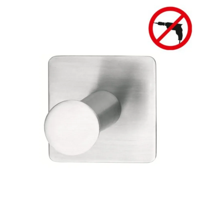 Powerbutton Crochet porte-serviette en acier inoxydable, pose facile sans perçage (59332-00000-00)