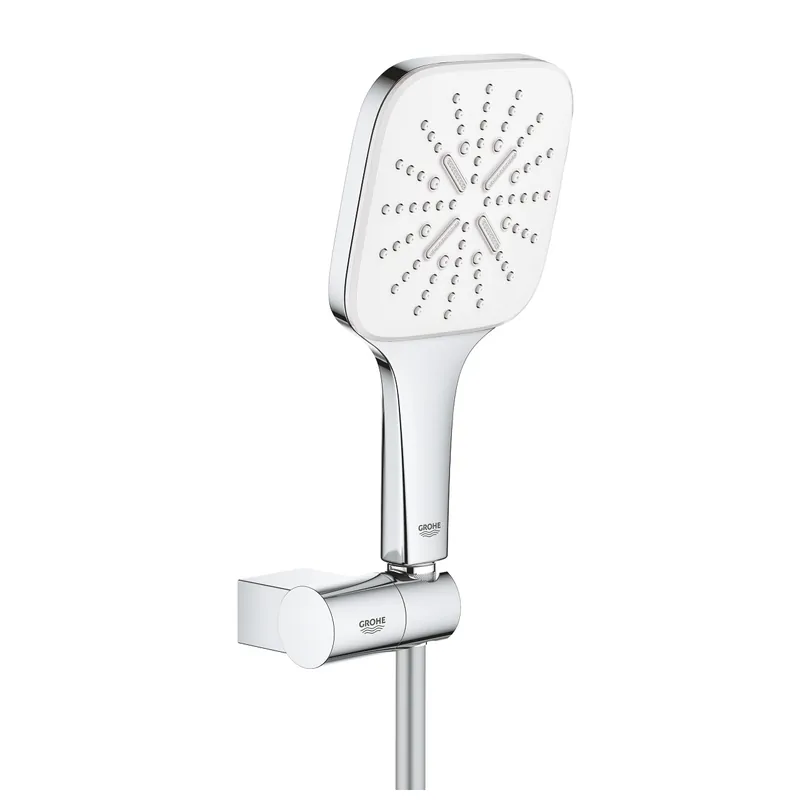 Rainshower Smartactive 130 Cube Douchette à main avec support mural + Flexible 1,5m, Chrome (26588LS0)