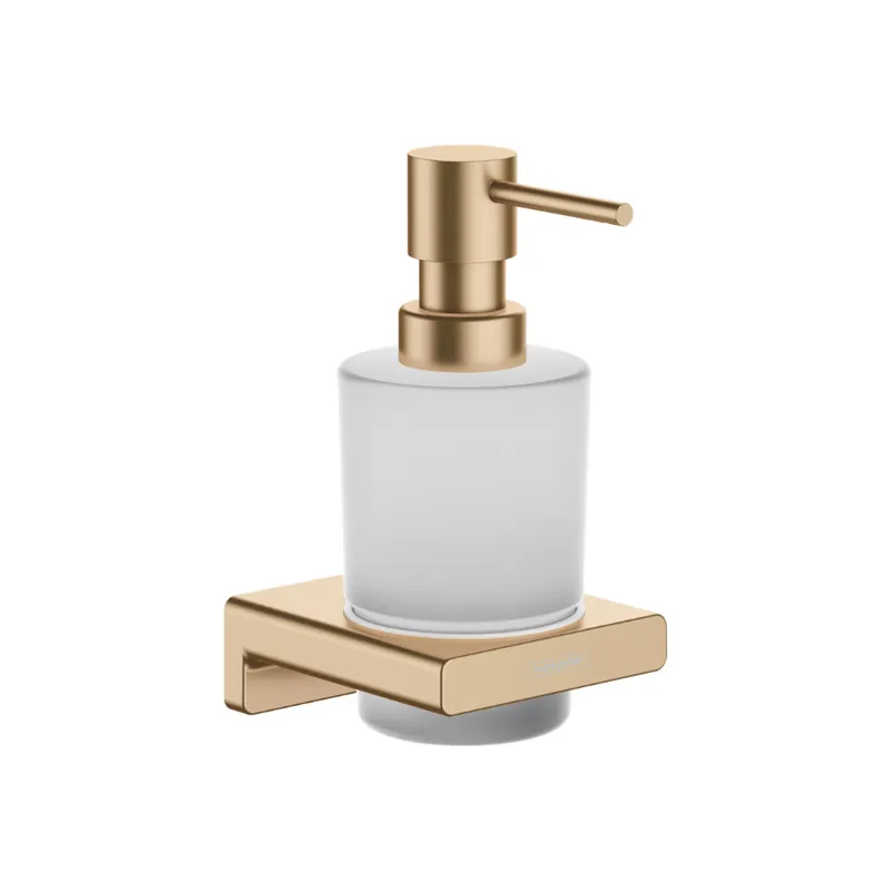 AddStoris distributeur de savon liquide 200ml en verre 8x16x9cm, bronze brossé (41745140)