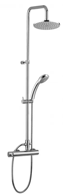 STICK FIX Colonne de douche complète avec mitigeur à levier + Douchette à main + Flexible, Chrome (ZCOL686)