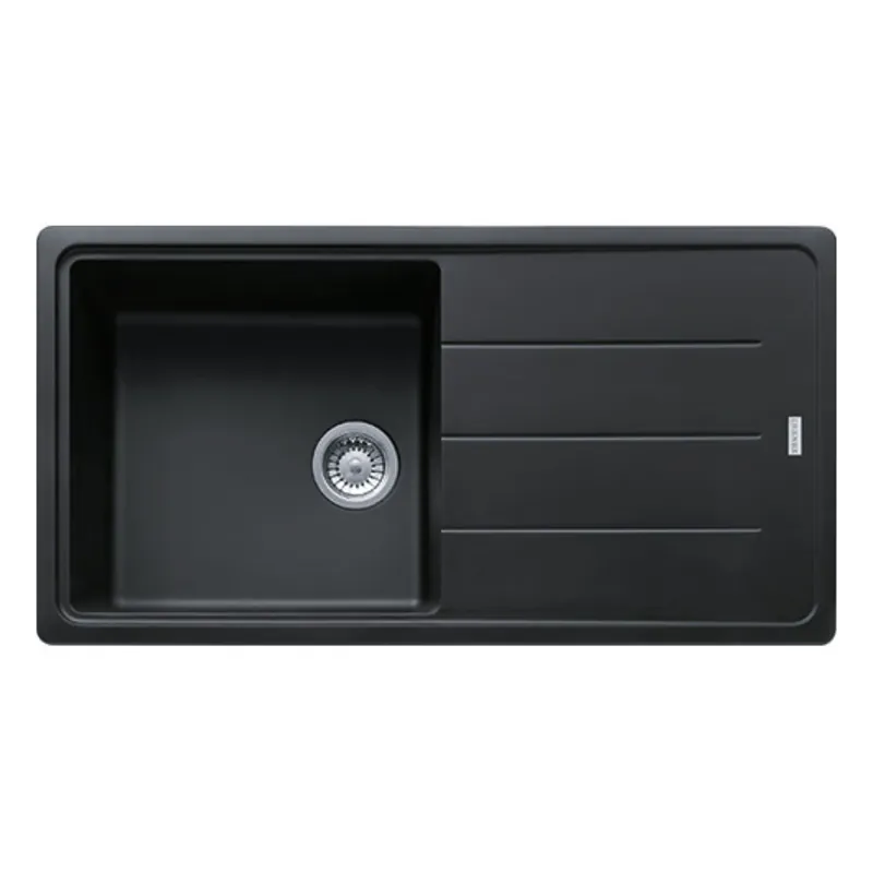 Basis BFG 611-97 Evier 97x50cm avec égouttoir réversible, Fragranit +, Onyx (BFG611-97ON)