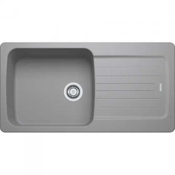 Aveta AVD611-97 Evier 97x50cm avec égouttoir réversible, Fradura, Gris (AVD611-97SE)