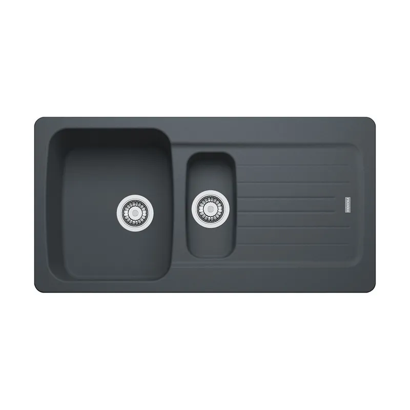 Aveta AVD651 Evier 97x50cm avec vide-sauce et égouttoir réversible, Fradura, Anthracite (AVD651A)