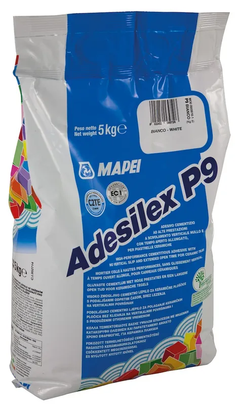 Adesilex 95 Mortier-colle pour carrelage à adhérence élevée sans glissement vertical 5kg, Blanc (ADESILEXP95B)