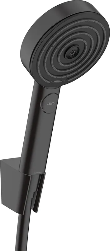 Pulsify Select Ensemble support mural et douchette 105 3 jets Relaxation avec flexible 160 cm, Noir mat (24303670)