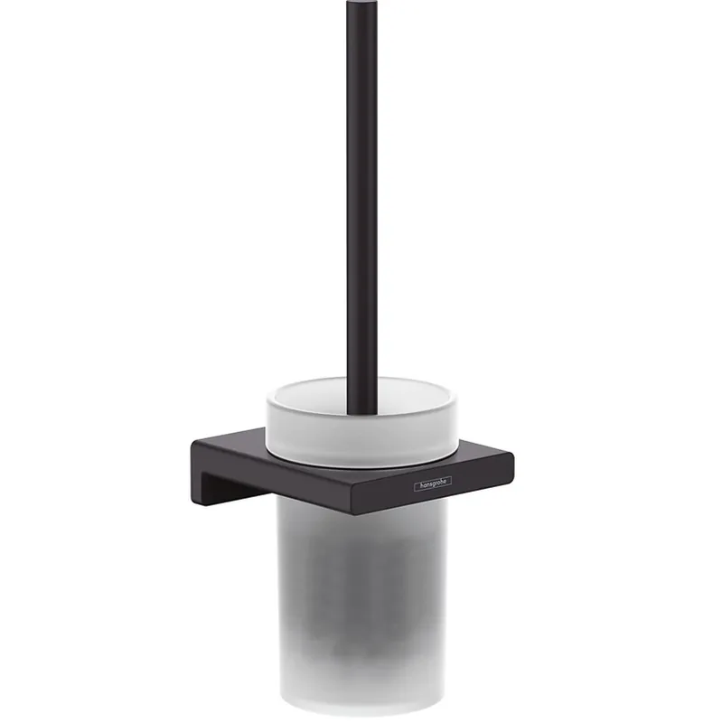 AddStoris Porte-brosse WC mural en verre mat, Noir mat (41752670)
