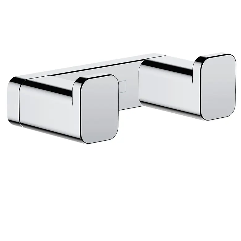 AddStoris Crochet double métallique 6,6x2x3,6cm avec fixations cachées, Chrome (41755000)