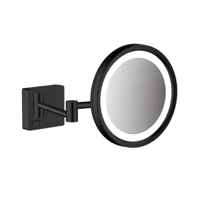 AddStoris Miroir cosmétique mural avec éclairage LED, Noir mat (41790670)