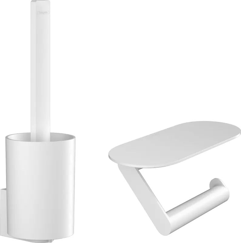 WallStoris Ensemble d‘accessoires pour les toilettes, Blanc mat (27969700)