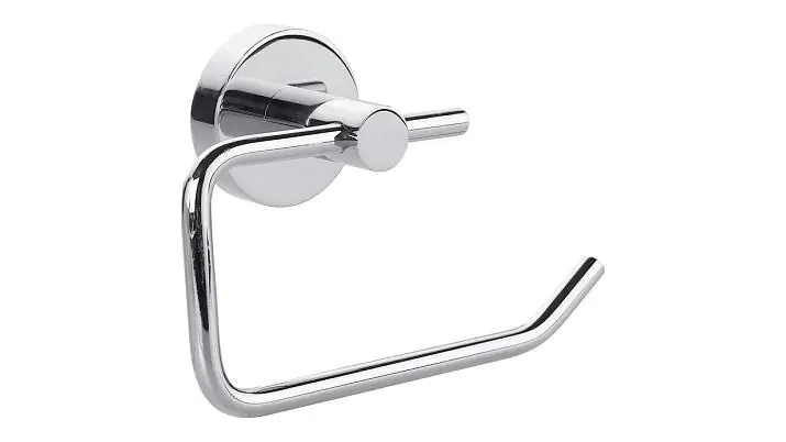 Smooz Dérouleur papier toilette sans couvercle installation rapide sans perçage, métal chromé (40314-00000)