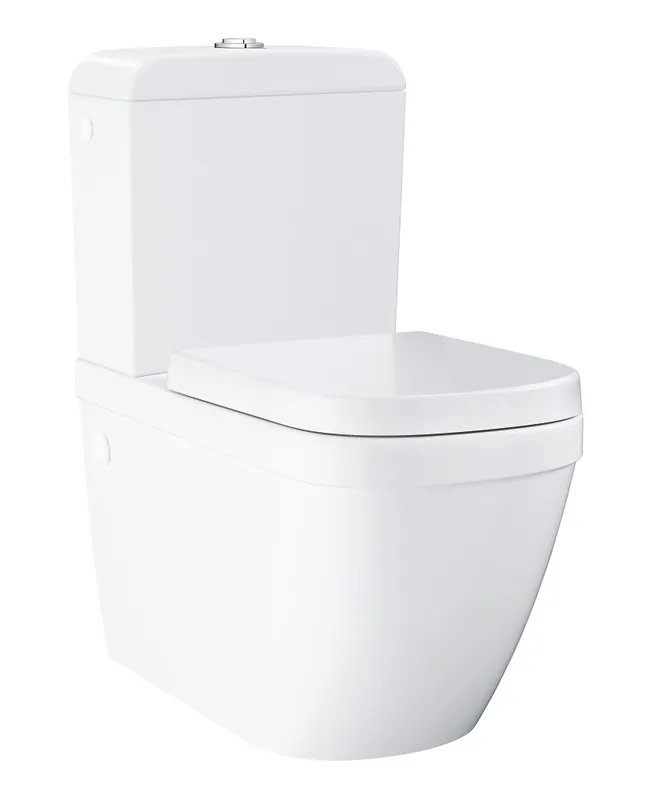 Euro Ceramic Pack WC à poser haut de gamme, alimentation latérale et arrière