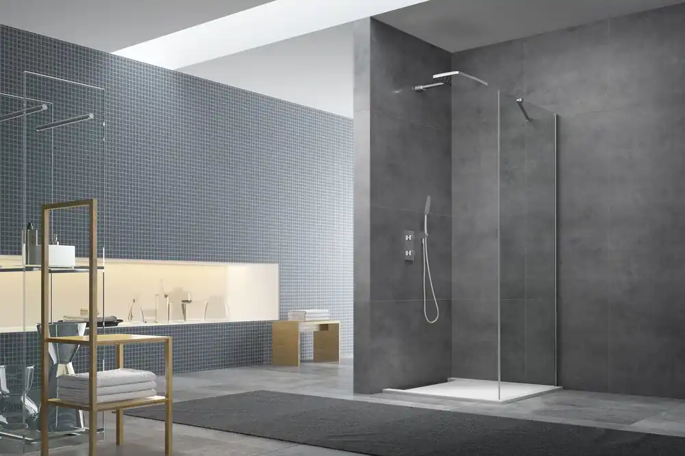 SK by Siko Paroi latérale pour porte de douche à l‘italienne, 80x195 cm, verre Easy Clean, chromé brillant (SIKOSTENASK80)