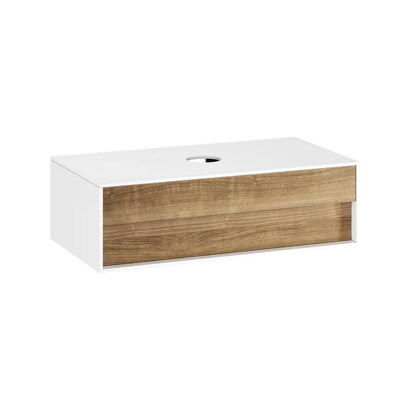 Ravak Meuble vasque, 100 x 54 x 30,5 cm, Blanc/Noyer (X000001418)