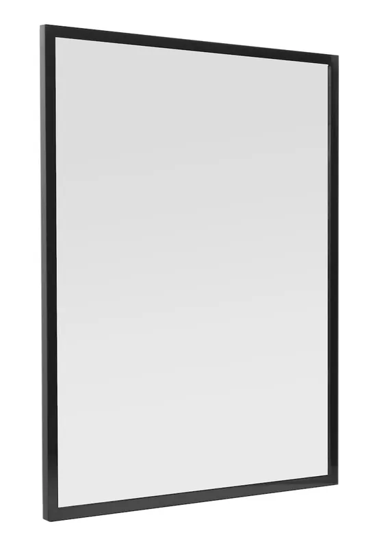 Miroir Oxo Naturel dans cadre noir, 60x80 cm (ALUZ6080C)