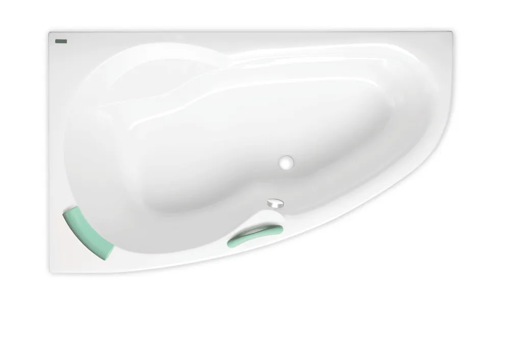 160 x 95 cm Luiza baignoire d‘angle orientation gauche en acrylique, sans pieds, blanc (LU1600L)