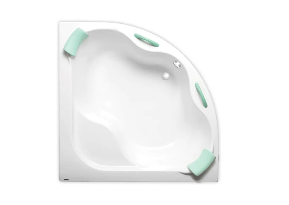 140 x 140 cm Samanta Plus baignoire d‘angle en acrylique, sans pieds, blanc (SM1400PLUS)