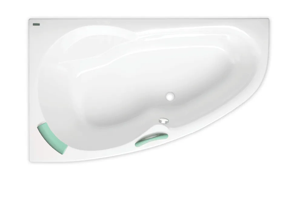 140 x 95 cm Luiza baignoire d‘angle gain de place, orientation gauche en acrylique, sans pieds, blanc (LU1400L)