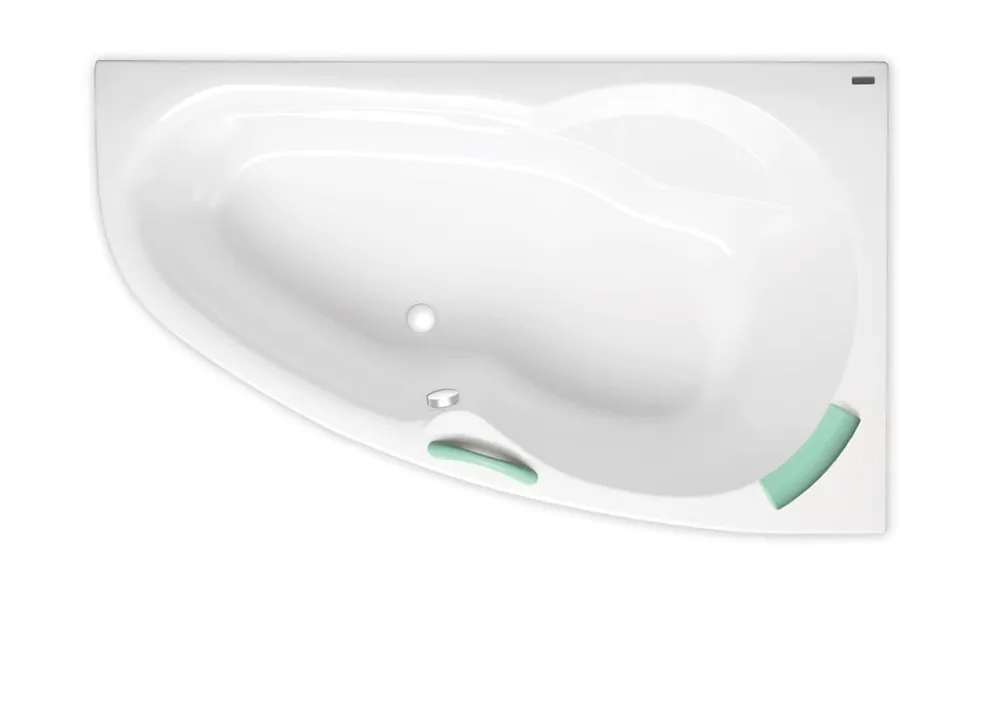 140 x 95 cm Luiza baignoire d‘angle gain de place, orientation droite en acrylique, sans pieds, blanc (LU1400P)