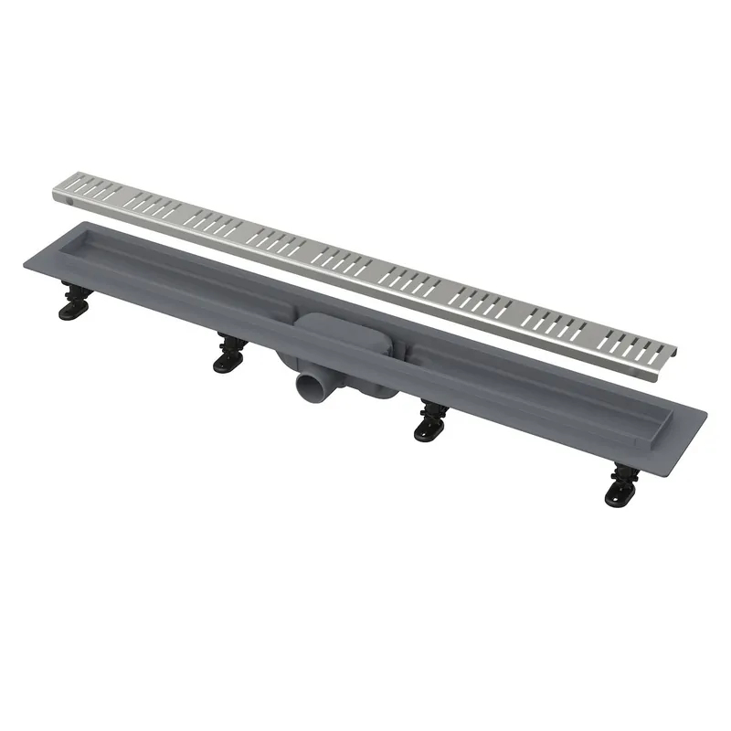 Caniveau de douche Alcaplast 75 cm plastique gris zèbre mat (APZ10-750M)