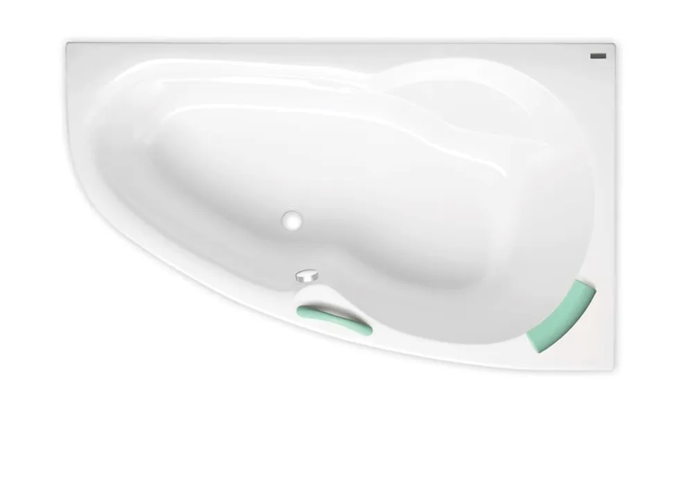 160 x 95 cm Luiza baignoire d‘angle orientation droite en acrylique, sans pieds, blanc (LU1600P)