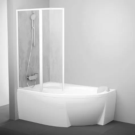 Supernova Pare baignoire L426x400 mm H1500 mm, 2 volets, orientation gauche, Blanc (VSK2RO150R0L)