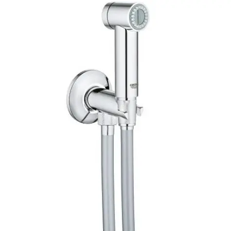 Sena Trigger Spray 35 - Ensemble avec robinet d’arrêt 1 jet et douchette de bidet, Chrome (G-26332000)