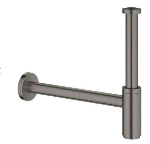 Lavabo siphon 5/4 DN32 Grohe brossé Hard Graphite laiton (28912AL0)