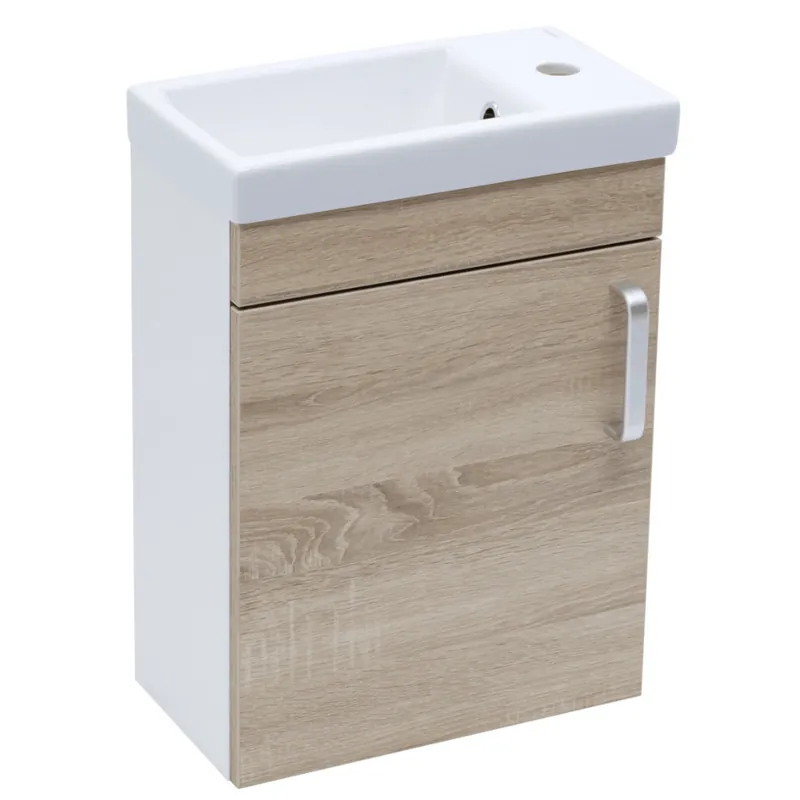 Vario Dekor Set Meuble suspendu 40x50cm, Chêne + Vasque en céramique (VARIO240BIDB)