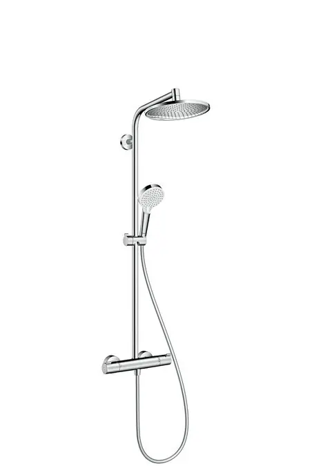Crometta S 240 Colonne de douche 1 jet, avec Mitigeur thermostatique, Chrome