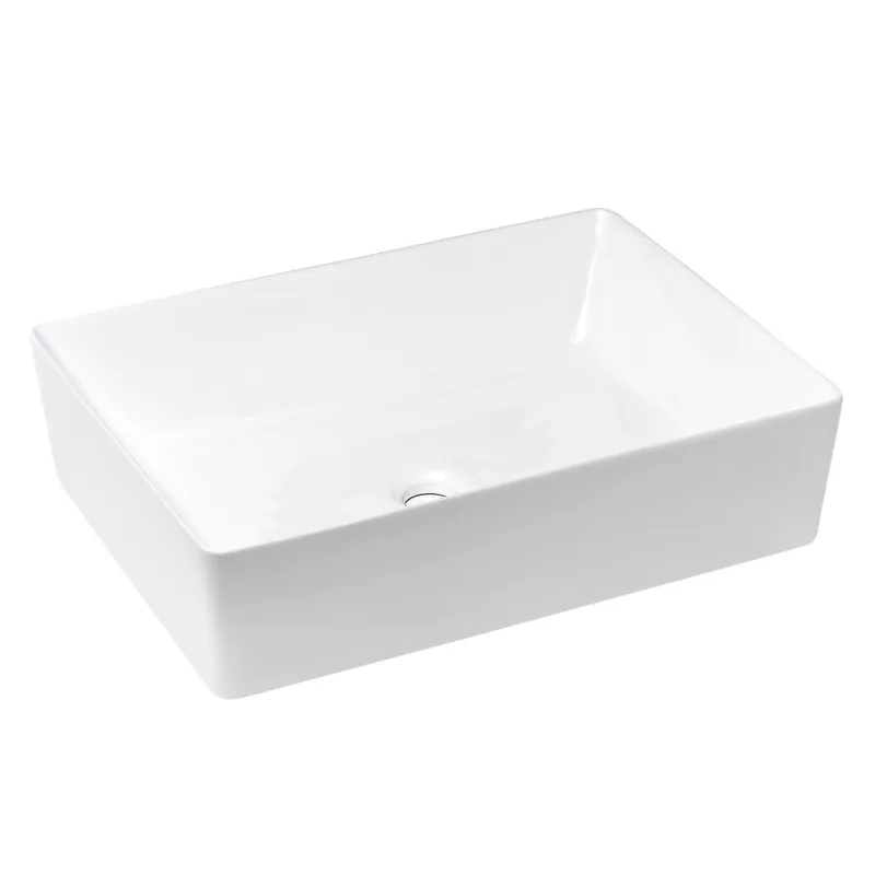 Vasque à poser Slim 55x39 cm sans trop-plein, blanc, SAT Triomini (SLM5539)