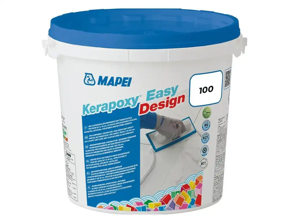 Kerapoxy Easy Design Mortier époxy bicomposant, décoratif, antiacide et anti-moisissures pour sols et murs (MAPXED3100)