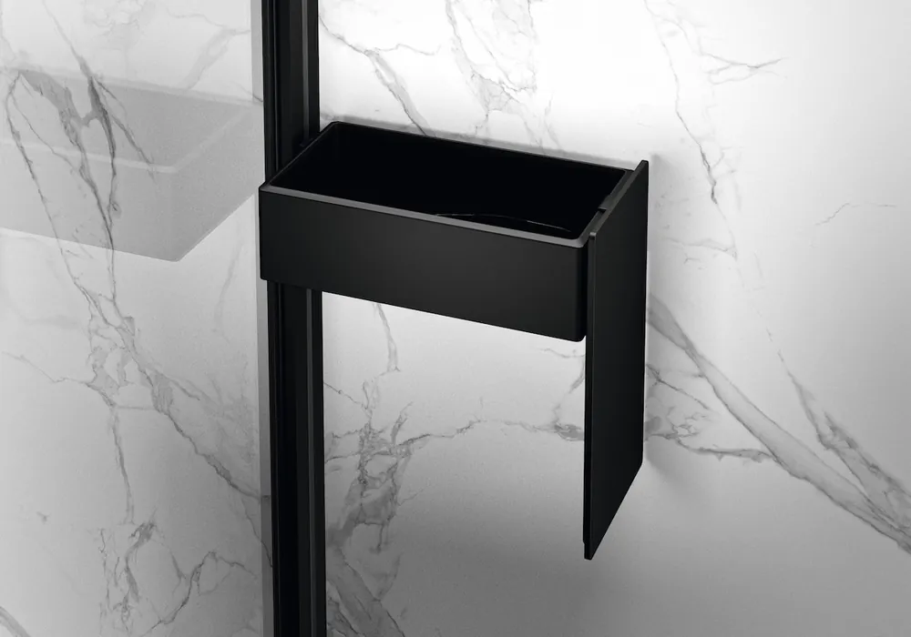 Select + Étagère de rangement pour montage sur profilé mural, sans perçage, Noir (SL2201123)