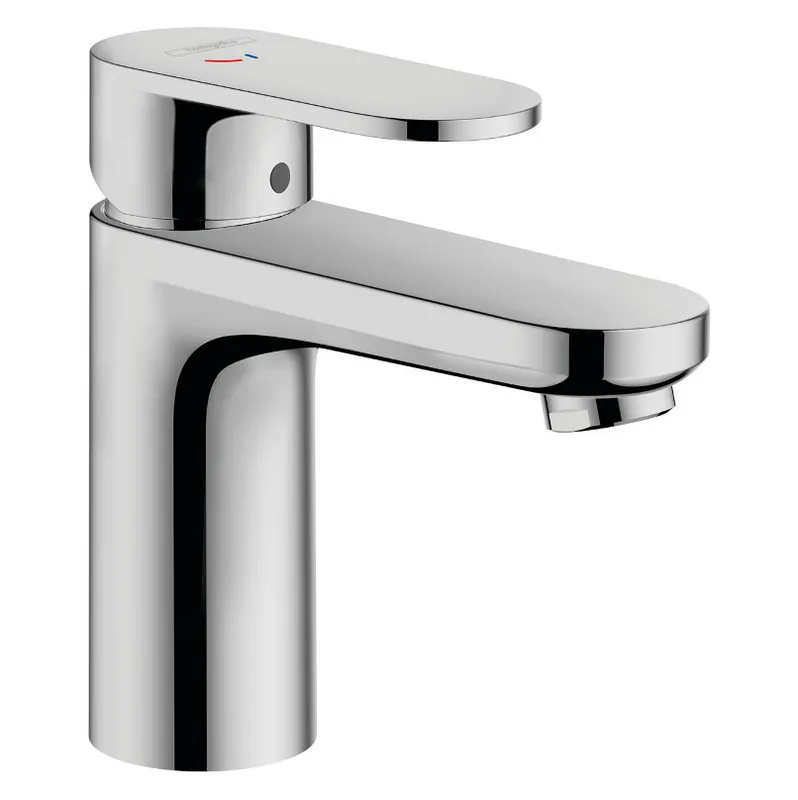 Ensemble Lavabo 45x40 cm avec trou pour robinetterie au milieu + Mitigeur Vernis Blend avec tirette et vidage synthétique