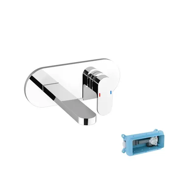 Chrome Mitigeur de lavabo encastrable, bec 230mm + Corps d’encastrement R-box, Chrome (X070093)