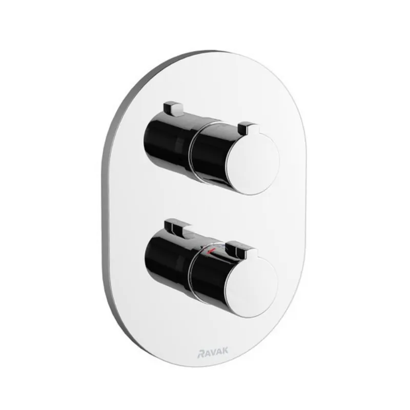 Chrome Set de finition bain/douche encastrable avec corps encastré, Chrome (X070094)