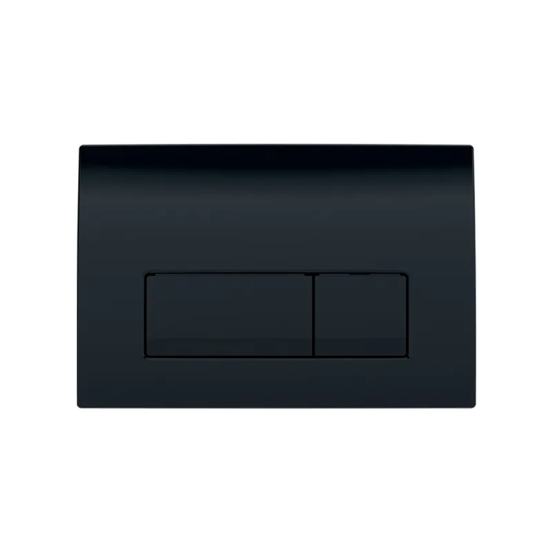 Delta 50 Plaque de commande double touche, Noir brillant (115.119.DW.1)