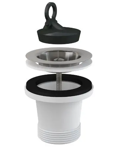 Bonde avec grille en acier DN70 (alcaplast) (A34)