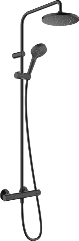 Vernis Blend Colonne de douche 200 1jet EcoSmart 9 l/min avec mitigeur thermostatique, Noir mat (HG-26089670)