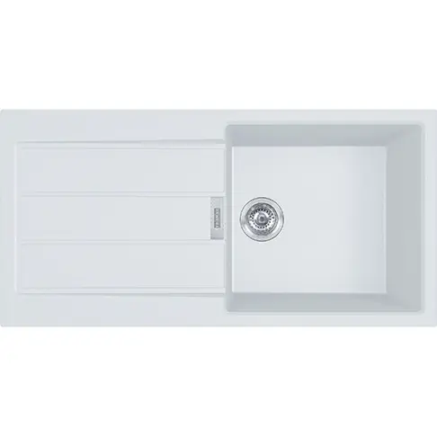 Sirius 2.0 S2D 611-100 Tectonite évier à encastrer 1 bac XL avec égouttoir Blanc