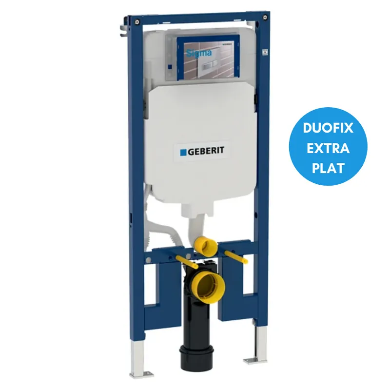 Duofix Bâti-support extra-plat 114 cm UP720, gain de place, avec réservoir à encastrer Sigma 8 cm