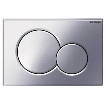 Plaque de déclenchement double touche SIGMA 01 chromé brillant, compatible bâti SIGMA DUOFIX UP 320 et 720