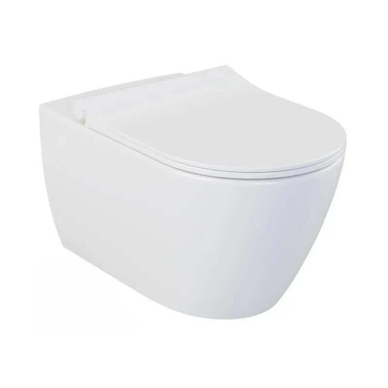 Bello Cuvette suspendue sans bride + Abattant frein de chute, Blanc (BelloRimless-lm)