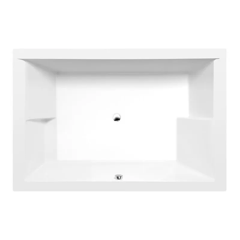Dupla 180x120 cm Baignoire rectangulaire orientation gauche et droite en acrylique, sans pieds, blanc (13611)