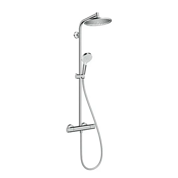 Crometta S 240 Colonne de douche 1 jet, avec Mitigeur thermostatique, Chrome