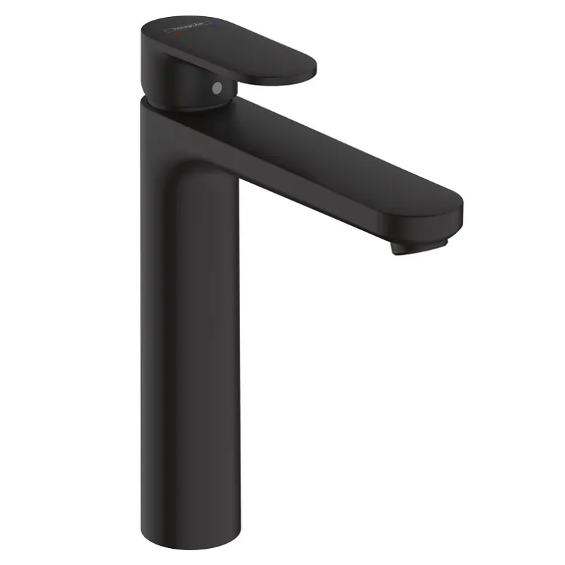 Vernis Blend Mitigeur de lavabo 190 avec tirette et vidage synthétique, Noir mat