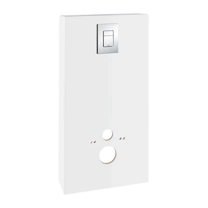 SOLIDO MONOBLOC Bâti-support classique 560x1160 mm, habillage blanc, plaque de commande chrome (39377LS0)
