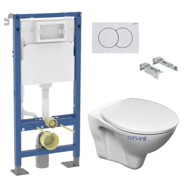 Pack Autoportant Bati-support Geberit Duofix + WC suspendu Jika Neo + Plaque blanche (S-LineProGebX)
