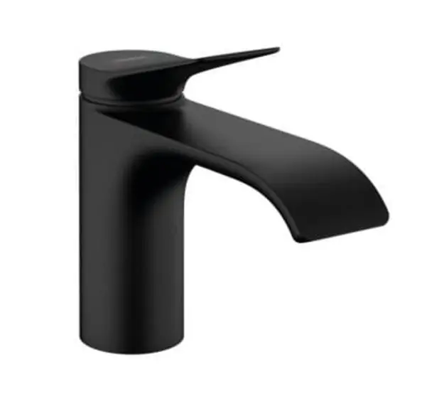 Vivenis Mitigeur de lavabo 80 sans tirette ni vidage, bec cascade, noir mat (75012670)