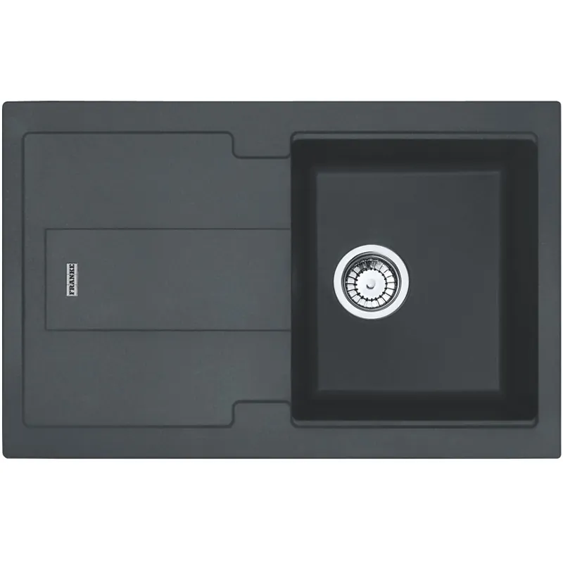 Belize - BLG 611-78 Evier 78x50cm avec égouttoir réversible, Fragranit+, Graphite (BLG611-78G)