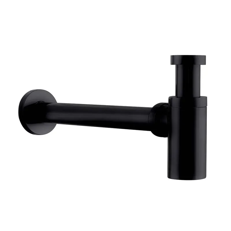 Siphon pour lavabo laiton noir mat (SIFMBL)